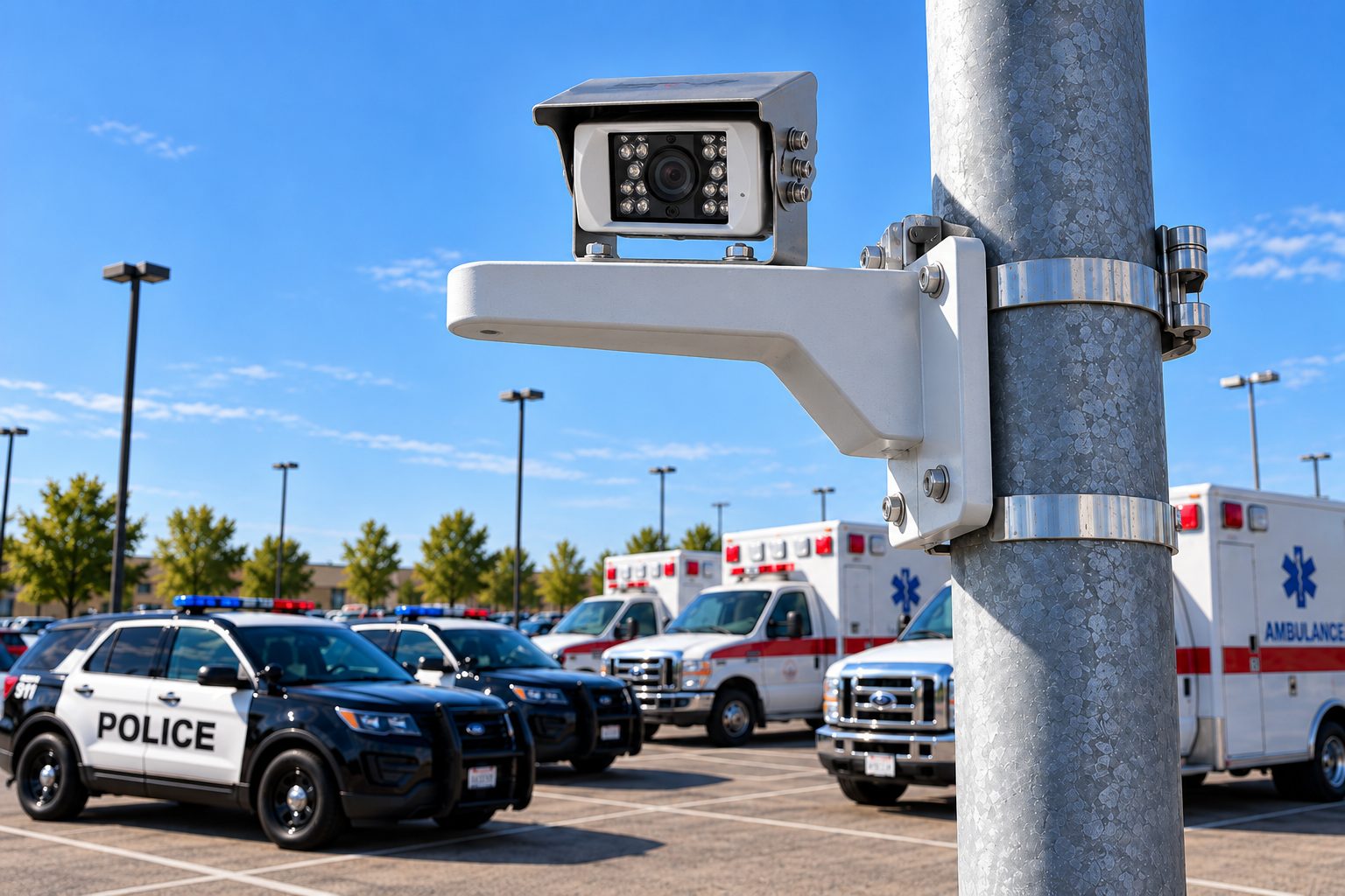 Police and ambulance fleet with an SV camera